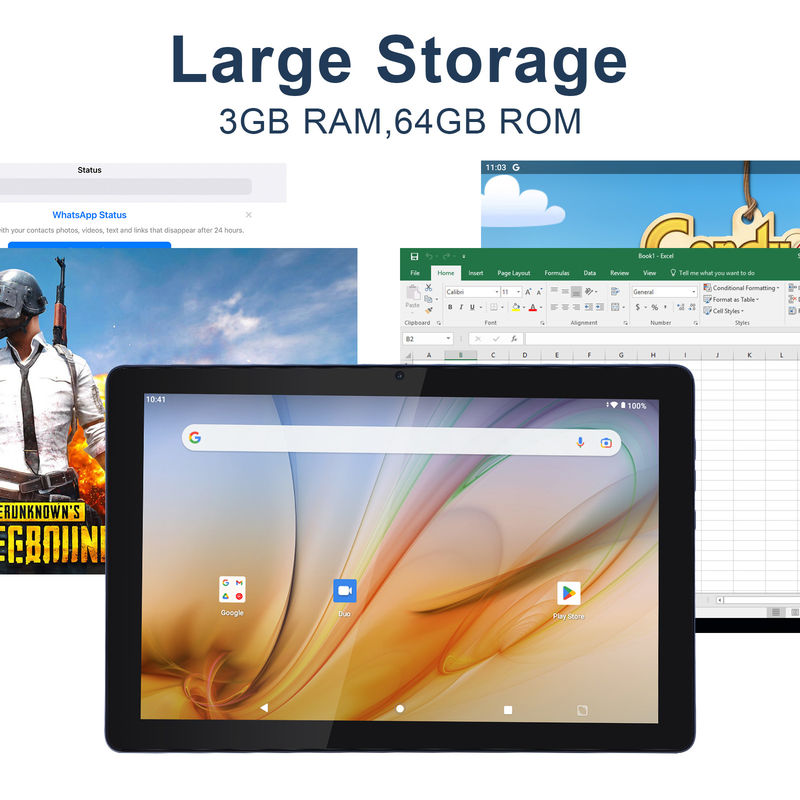 C Idea الجهاز اللوحي التعليمي للطلاب Android 12 Tablet 10 بوصة مع Google Play 64GB ROM 3GB RAM 128GB