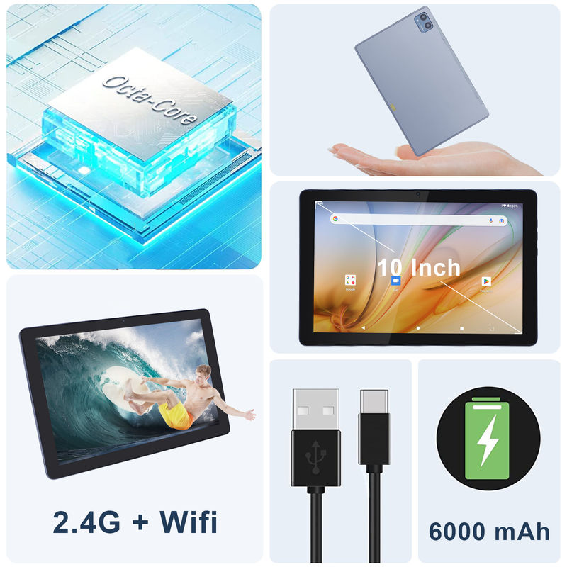 C Idea الجهاز اللوحي التعليمي للطلاب Android 12 Tablet 10 بوصة مع Google Play 64GB ROM 3GB RAM 128GB