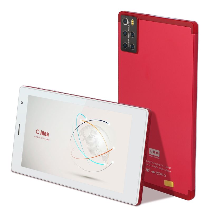 C idea محمول وسهل الاستخدام 7 بوصة شاشة لمسة جهاز لوحي مع شاشة عالية الدقة CM520 (أحمر)
