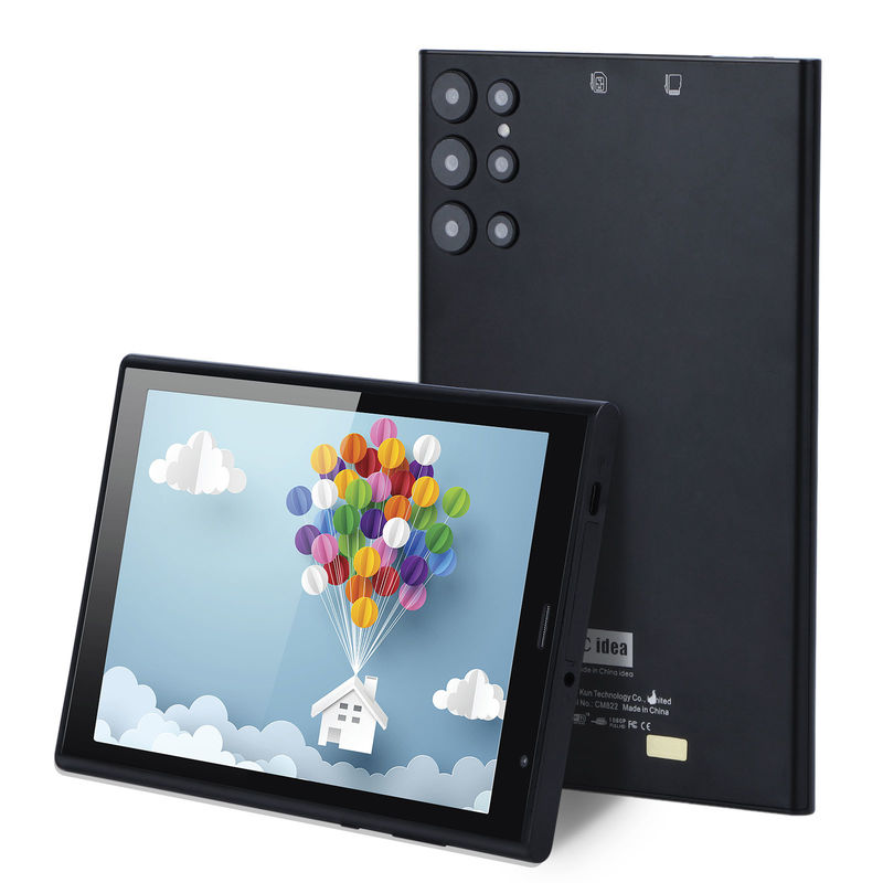C idea جهاز كمبيوتر لوحي بنظام أندرويد 8 بوصة 8GB RAM 512GB ROM Quad Core 800*1280 HD Tablet مع WIFI/SIM Card CM822 (أسود)