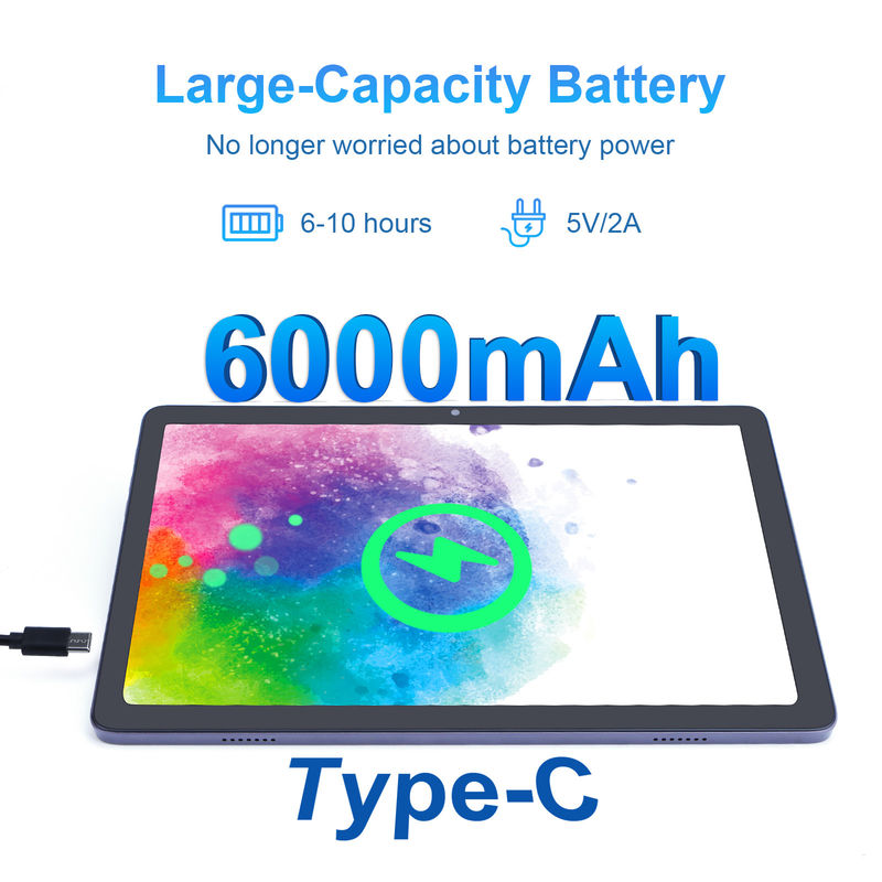 C Idea جهاز لوحة أندرويد مع كاميرا مزدوجة 6000mAh معتمد من جوجل 10.1 بوصة Tablet P1200