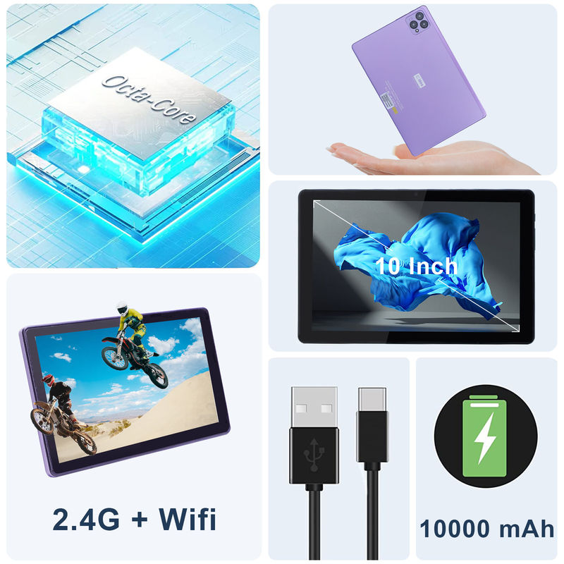 فكرة سي 10 بوصة أندرويد 12 جهاز لوحي 8 جيجابايت رام 256 جيجابايت روم نموذج CM8000PLUS الأرجواني