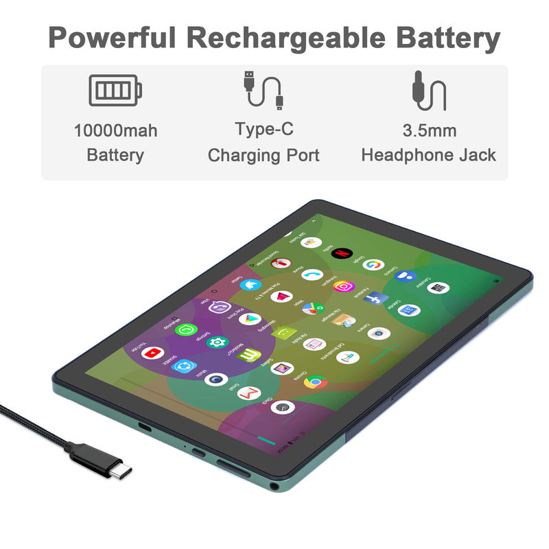 C idea 9.7 بوصة أندرويد 12 Tablet 8GB RAM 512GB ROM نموذج CM7800 أخضر