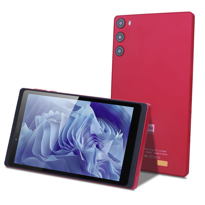C Idea Tablet 7 Inch 6GB RAM 128GB ROM مع SIM جهاز كمبيوتر لوحي أندرويد للطلاب CM525 الأحمر