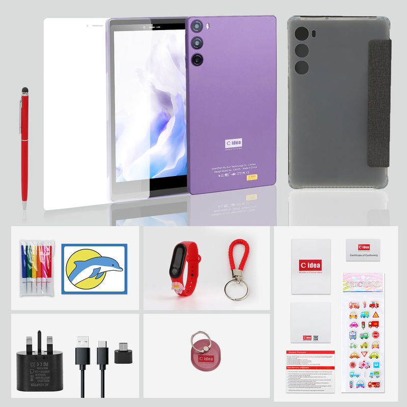 C idea 7 بوصة 6+128GB 6000mAh Android Tablet PC مع SIM للطلاب CM525 الأرجواني