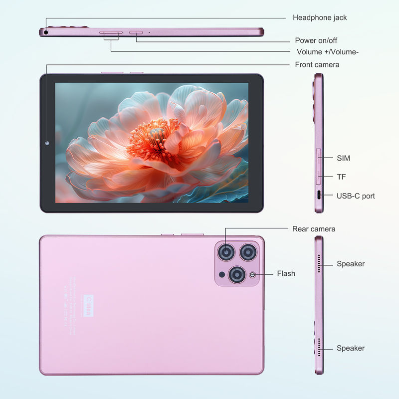C idea 9 بوصة Android 12 Tablet 8GB RAM 512GB ROM 5MP + 8MP جهاز كمبيوتر WIFI مزدوج الكاميرا مع SIM CM915 (أزرق)