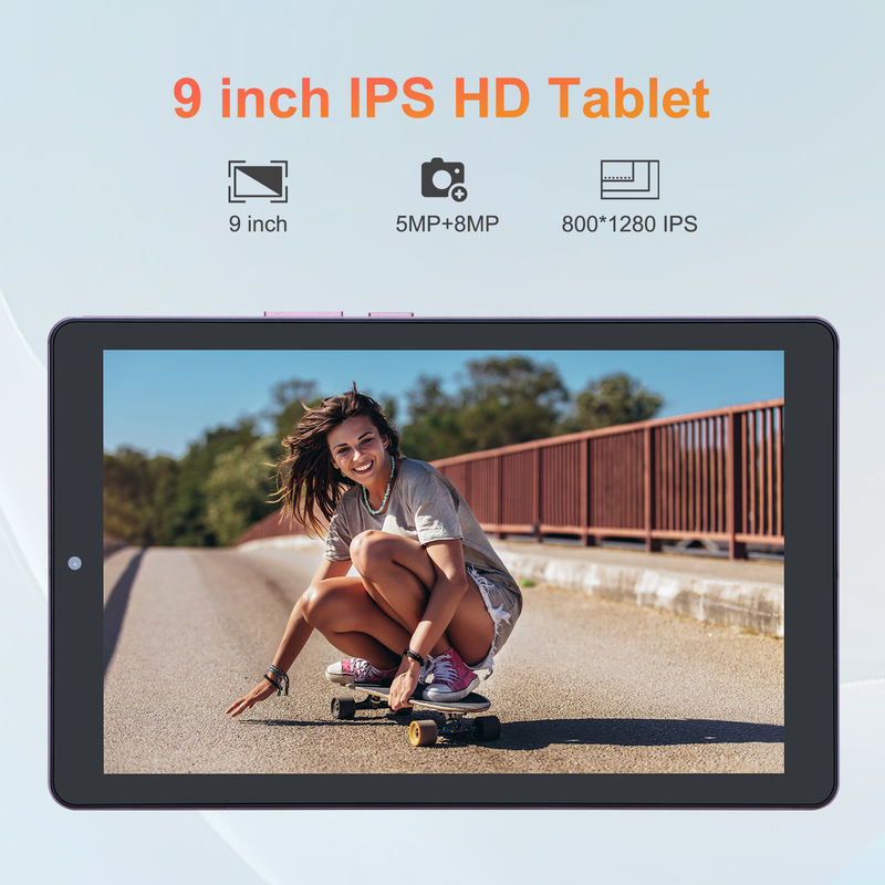 C idea 9 بوصة Android 12 Tablet 8GB RAM 512GB ROM 5MP + 8MP جهاز كمبيوتر WIFI مزدوج الكاميرا مع SIM CM915 (أزرق)