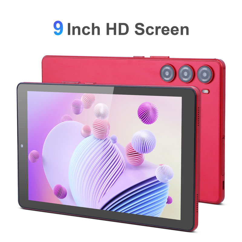 C idea جهاز كمبيوتر لوحي 9 بوصة WIFI 2.4G/5G 800x1280 IPS Screen جهاز كمبيوتر لوحي أندرويد دعم المكالمات الهاتفية مع كاميرا مزدوجة ((احمر))