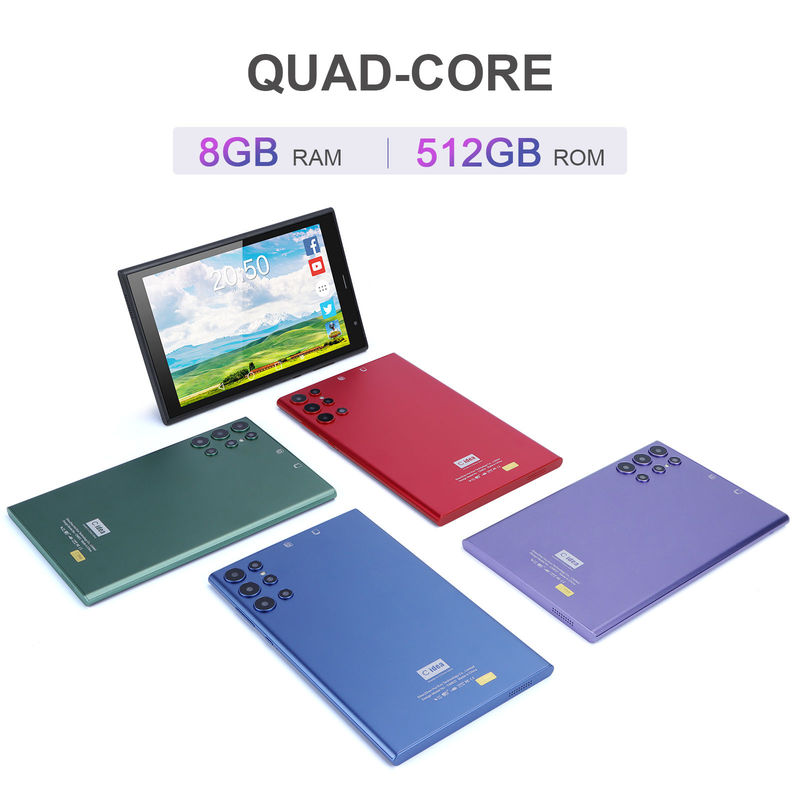 C idea 8 بوصة جهاز كمبيوتر لوحي أندرويد 8GB RAM 512GB ROM Quad Core 800 * 1280 HD الأجهزة اللوحية مع WIFI / SIM Card CM822 (الأزرق)