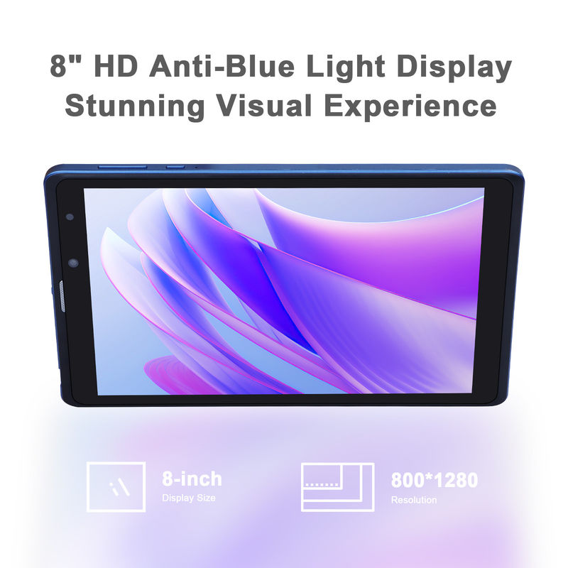 C idea 8 بوصة جهاز كمبيوتر لوحي أندرويد المصنع مع أندرويد 12 رباعي الوسط 8GB + 512GB التخزين IPS HD العرض CM835 ((الأزرق)