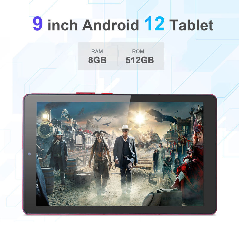 C idea جهاز كمبيوتر لوحي 9 بوصة WIFI 2.4G/5G 800x1280 IPS Screen جهاز كمبيوتر لوحي أندرويد دعم المكالمات الهاتفية مع كاميرا مزدوجة ((احمر))
