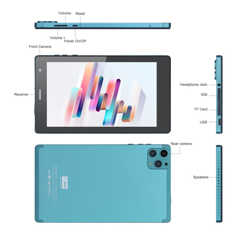 فكرة C 7 بوصة أندرويد أجهزة قرص ذكية 8+512GB رباعية النواة الواي فاي Tablet HD الشاشة اللمسية CM513 ((الأزرق)