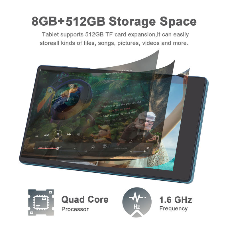 فكرة C 7 بوصة أندرويد أجهزة قرص ذكية 8+512GB رباعية النواة الواي فاي Tablet HD الشاشة اللمسية CM513 ((الأزرق)