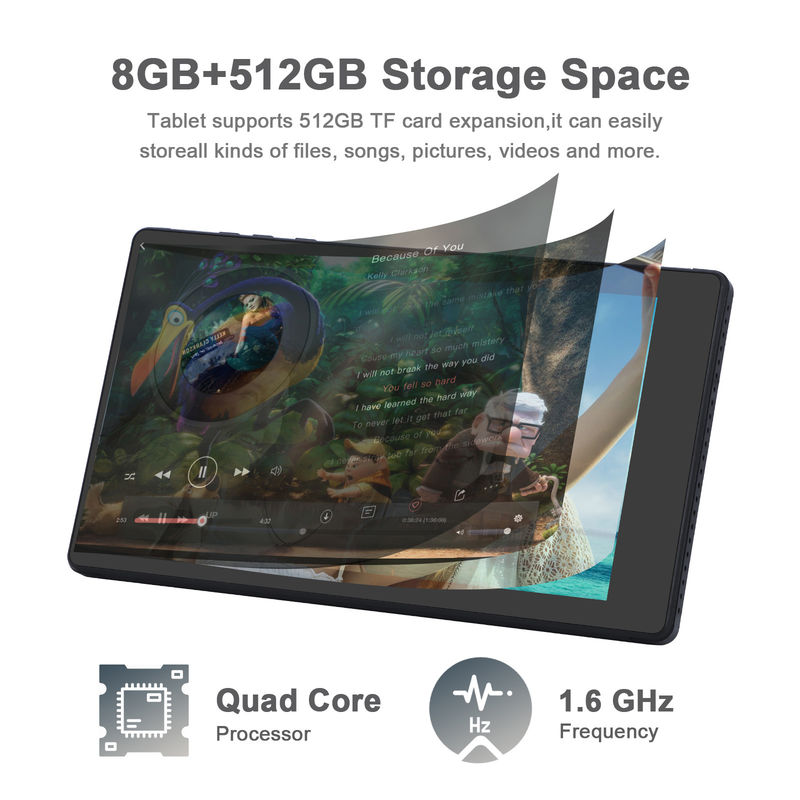 فكرة سي 7 بوصة أندرويد أجهزة قرص ذكية 8+512GB رباعية النواة الواي فاي جهاز قرص HD الشاشة اللمسية CM513 ((أسود)