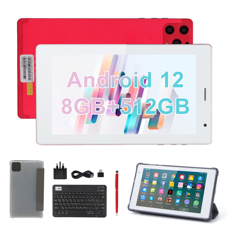 فكرة C 7 بوصة أندرويد أجهزة لوحة ذكية 8+512GB رباعية النواة الواي فاي جهاز لوحة HD شاشة لمسة CM513 ((الأحمر)