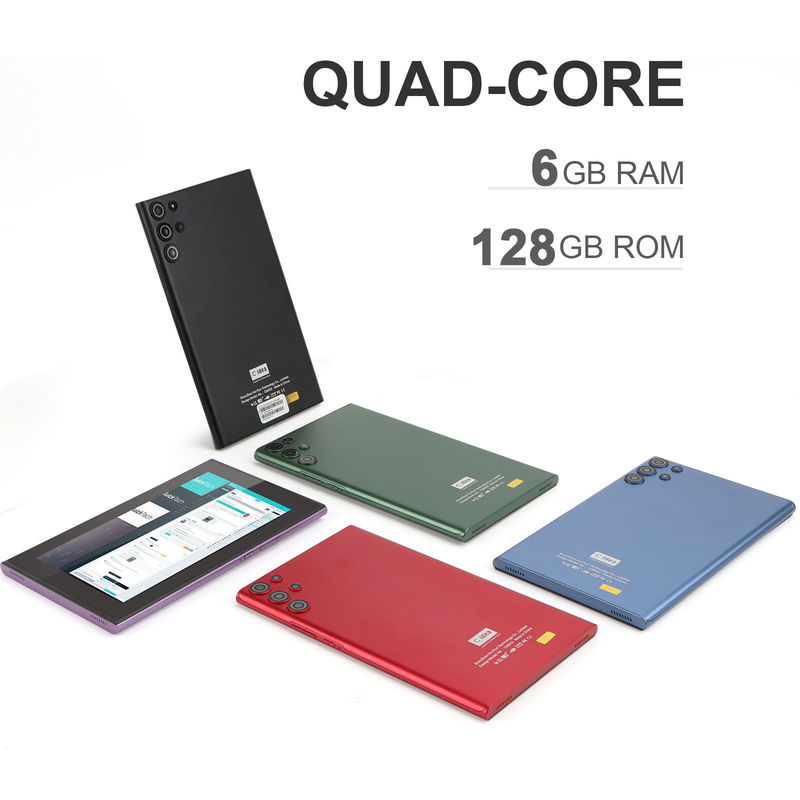 C idea جهاز كمبيوتر لوحي أندرويد 7 بوصة مع 6 رم + 128 روم تخزين 6000mAh عمر البطارية للأطفال والبالغين CM522 الأحمر