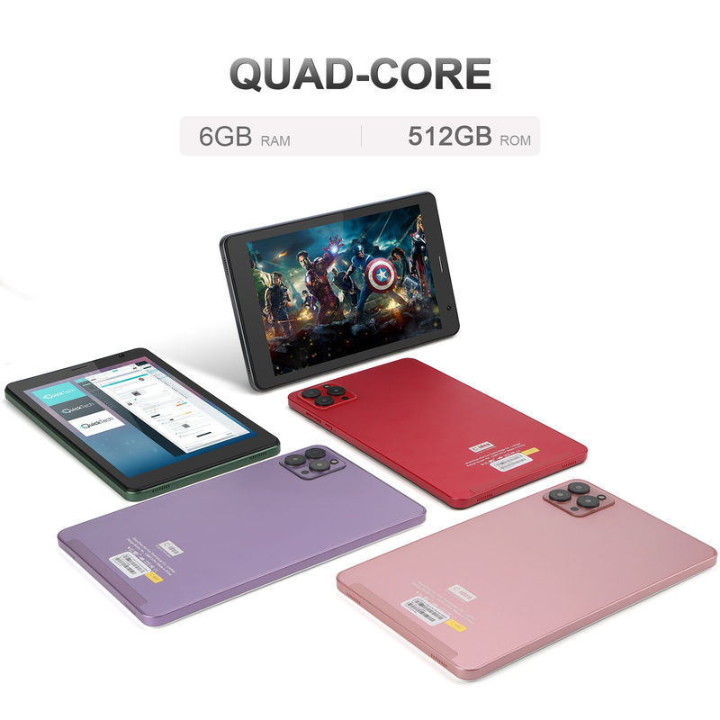 C Idea Android 12 C Idea 8 جهاز كمبيوتر لوحي ذكي مع قضية 512GB ROM WiFi 1280x800 دقة HD شاشة لمسة CM813-Pink