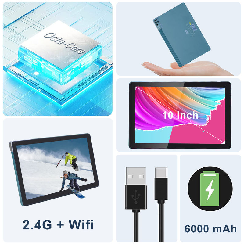 C idea 256ROM 10 بوصة جهاز كمبيوتر لوحي مزدوج 5MP + 8MP كاميرا رباعية النواة مع لوحة المفاتيح