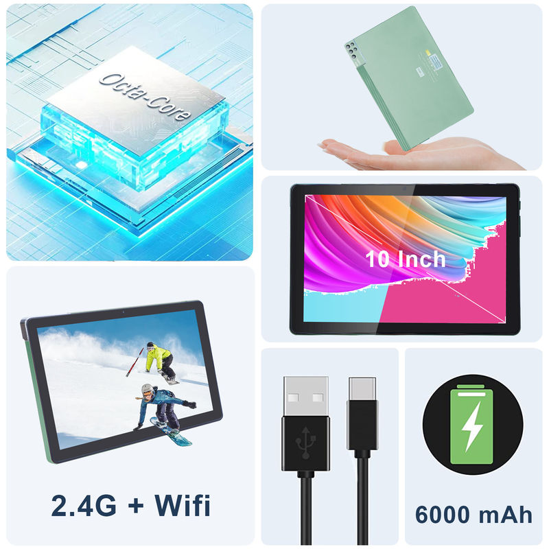 C idea 6+256GB 800x1280 IPS جهاز كمبيوتر لوحي 10 بوصة مع قضية رباعي النواة مزدوجة 5MP + 8MP كاميرا HD IPS عرض CM7000