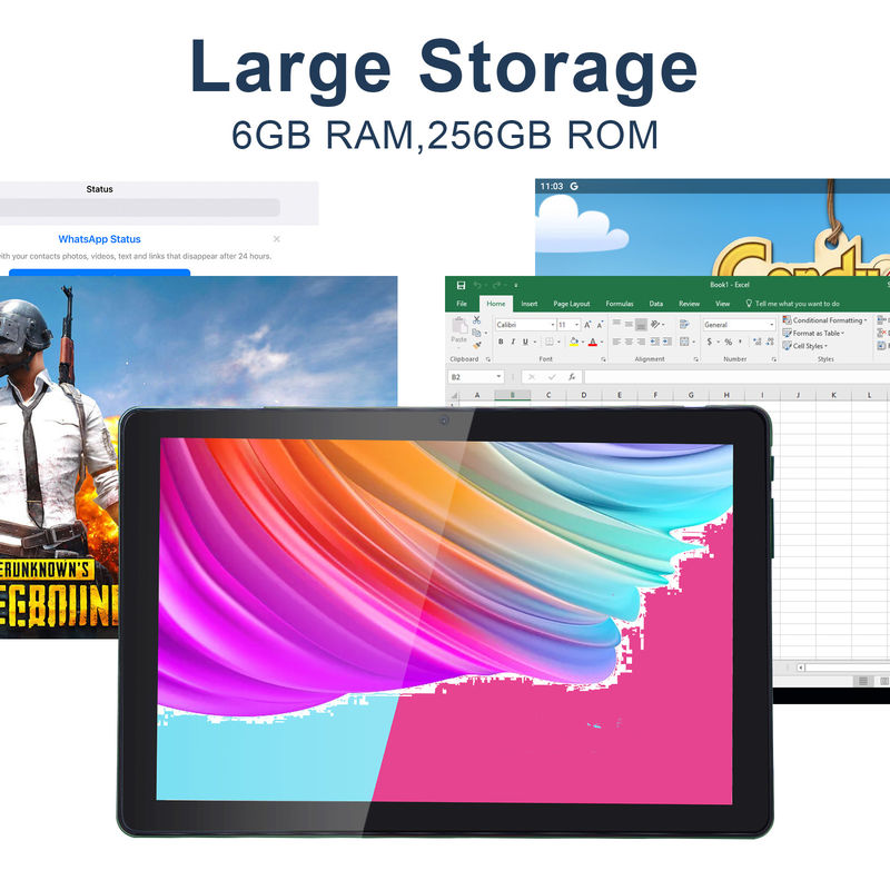 C idea 6+256GB 800x1280 IPS جهاز كمبيوتر لوحي 10 بوصة مع قضية رباعي النواة مزدوجة 5MP + 8MP كاميرا HD IPS عرض CM7000