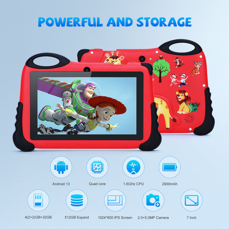 C Idea Android 13 Kids Tablet 4+32GB الجهاز اللوحي التعليمي للطلاب الكاميرا المزدوجة CM92