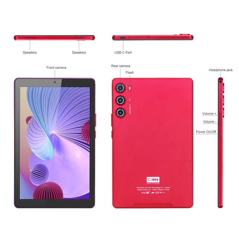 C Idea جهاز كمبيوتر لوحي 9 بوصات مع أداء عالي 8GB RAM 256GB ROM كاميرا الأمامية 5.0MP / الخلفية 8.0MP مع الميكروفون