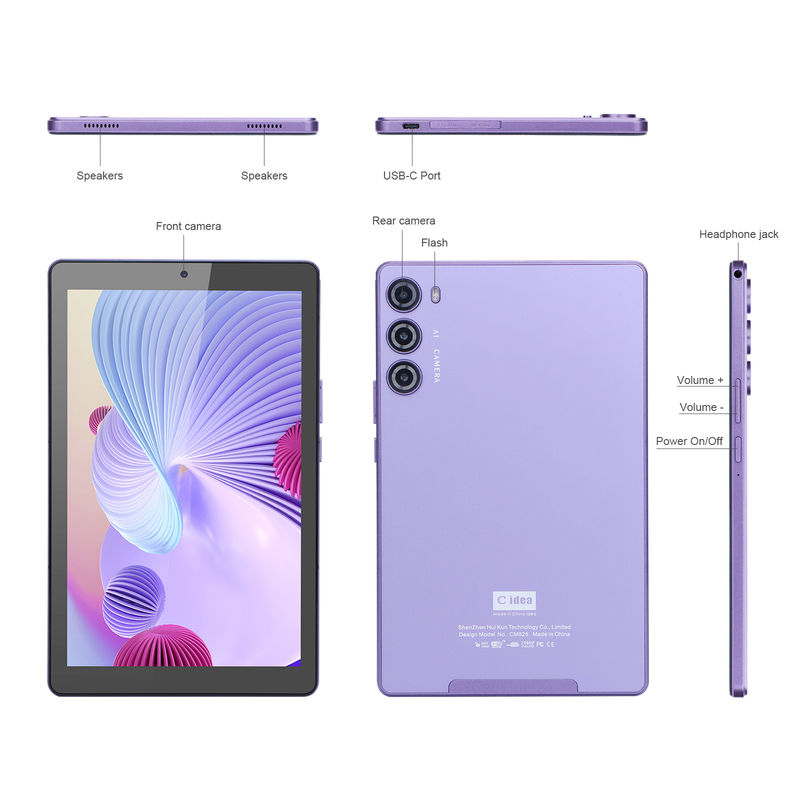 C idea لون الأرجواني 256GB ROM 9 بوصة جهاز كمبيوتر لوحي مع 800x1280 IPS شاشة 8000mAh بطارية سعة مع الحماية القضية CM925