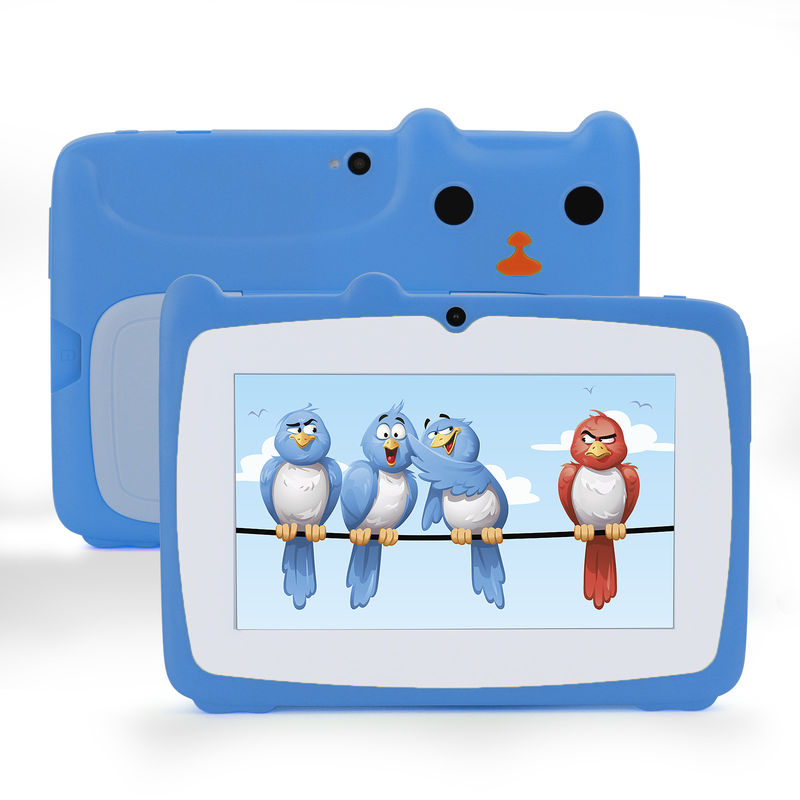 فكرة C دراسة الكمبيوتر اللوحي Kidspad 7 بوصة مع الحالة الصديقة للطفل 4GB + 64GB رباعي النواة 600 X 1024 IPS CM80 الأزرق