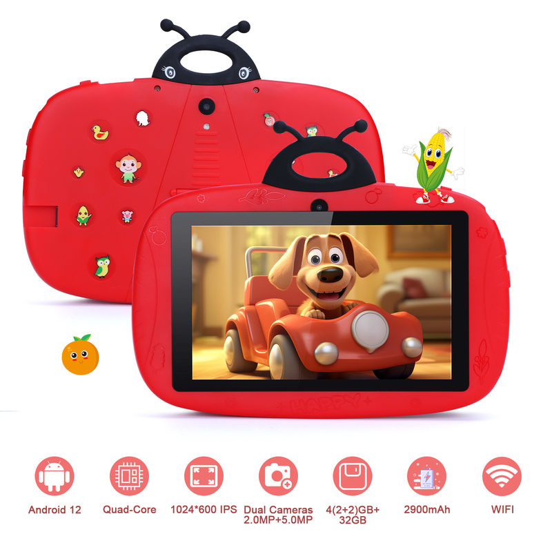 C ideaToddler Learning C Idea 7 بوصة WIFI Tablet أندرويد 12 32GB+32GB سعة تخزين قابلة للتوسع CM77Red