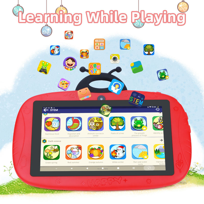 C ideaToddler Learning C Idea 7 بوصة WIFI Tablet أندرويد 12 32GB+32GB سعة تخزين قابلة للتوسع CM77Red