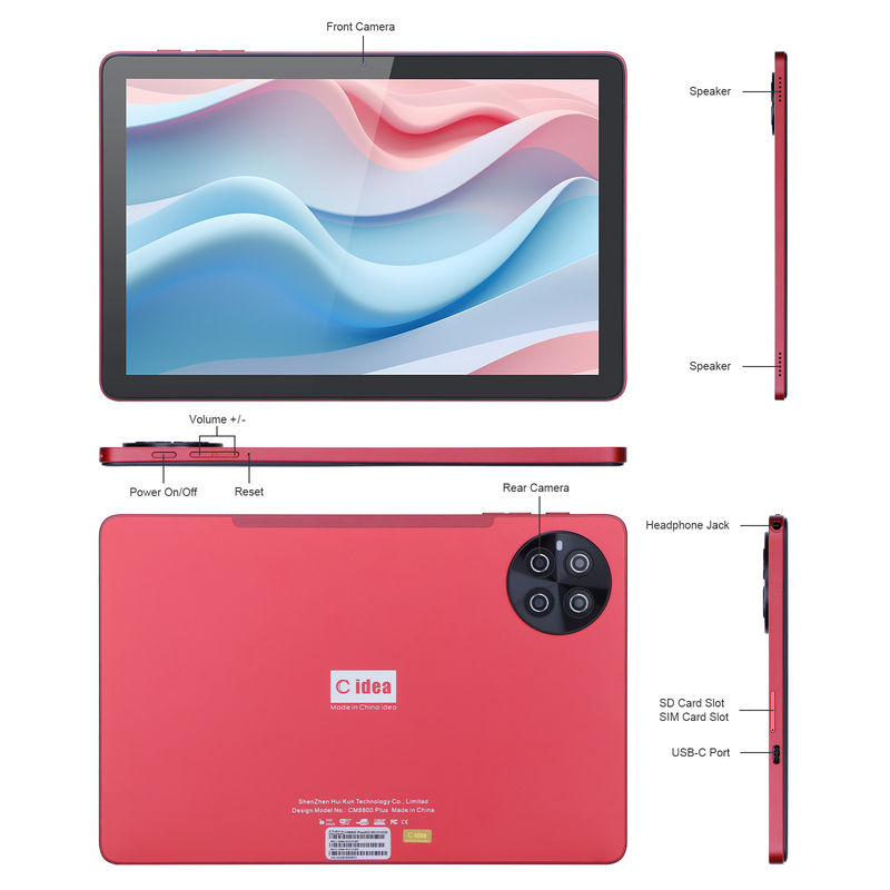 C Idea 10.1 بوصة IPS Screen Smart Tablet PC للطلاب مع لوحة المفاتيح CM8800plus