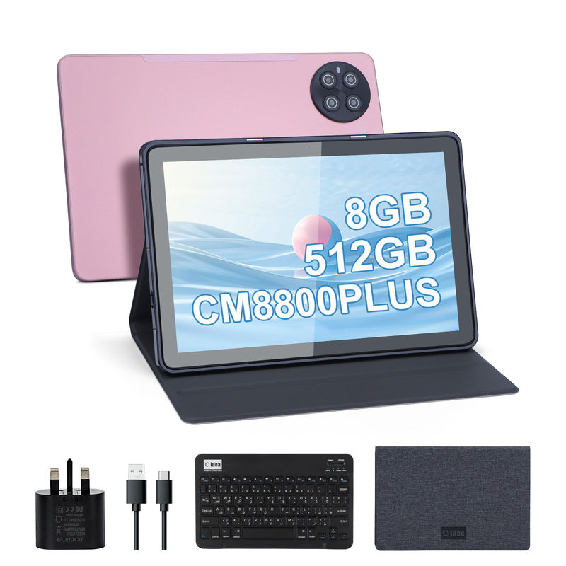 C Idea أندرويد 8GB RAM 512GB ROM 10.1 بوصة Tablet With Keyboard للمدرسة CM8800plus