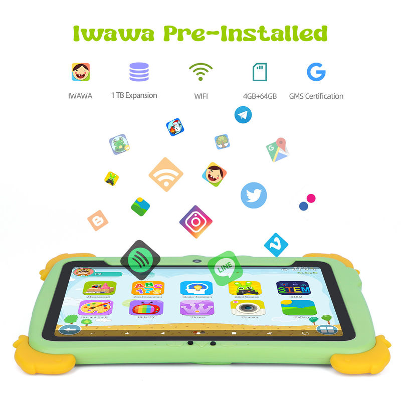 C Idea Kids Tablet 10.1 بوصة جهاز كمبيوتر لوحي أندرويد مع حماية العينين 1280*800 شاشة إعدادية IWAWA للتعليم