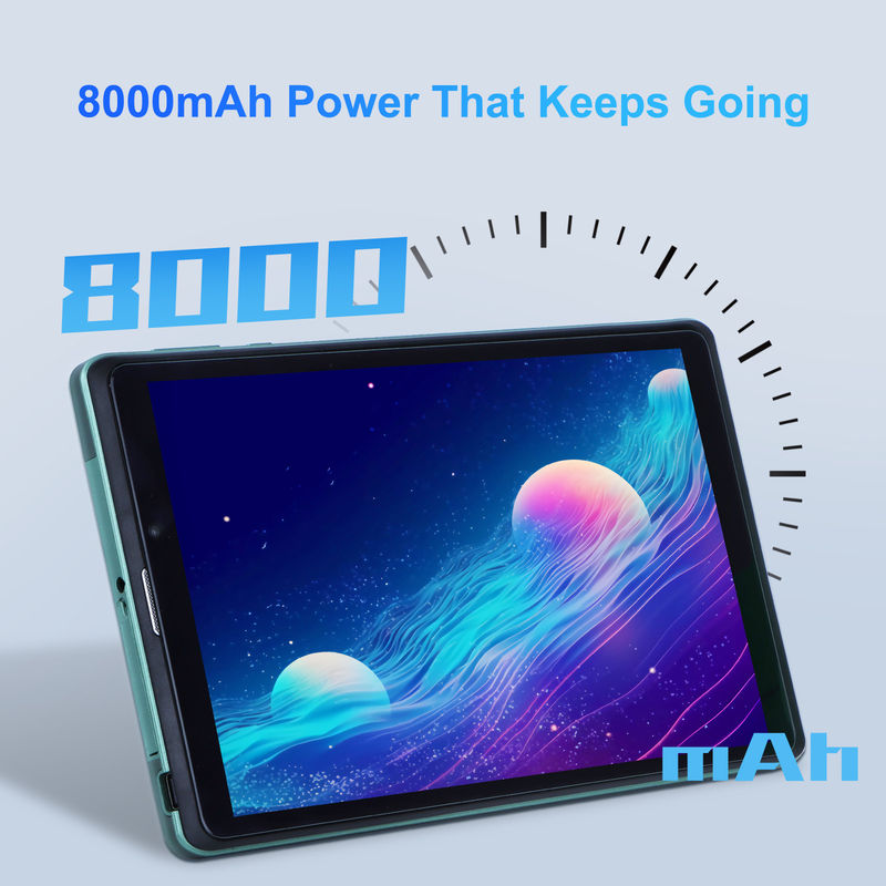 C idea 8 بوصة Android Tablet PC مع نظام التشغيل أندرويد 12 Quad Core CPU 8GB RAM 512GB Storage IPS HD Display CM818-Green