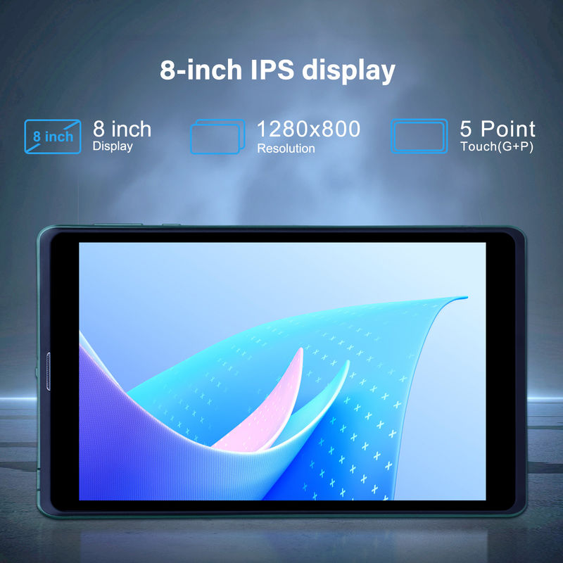 C idea 8 بوصة Android Tablet PC مع نظام التشغيل أندرويد 12 Quad Core CPU 8GB RAM 512GB Storage IPS HD Display CM818-Green