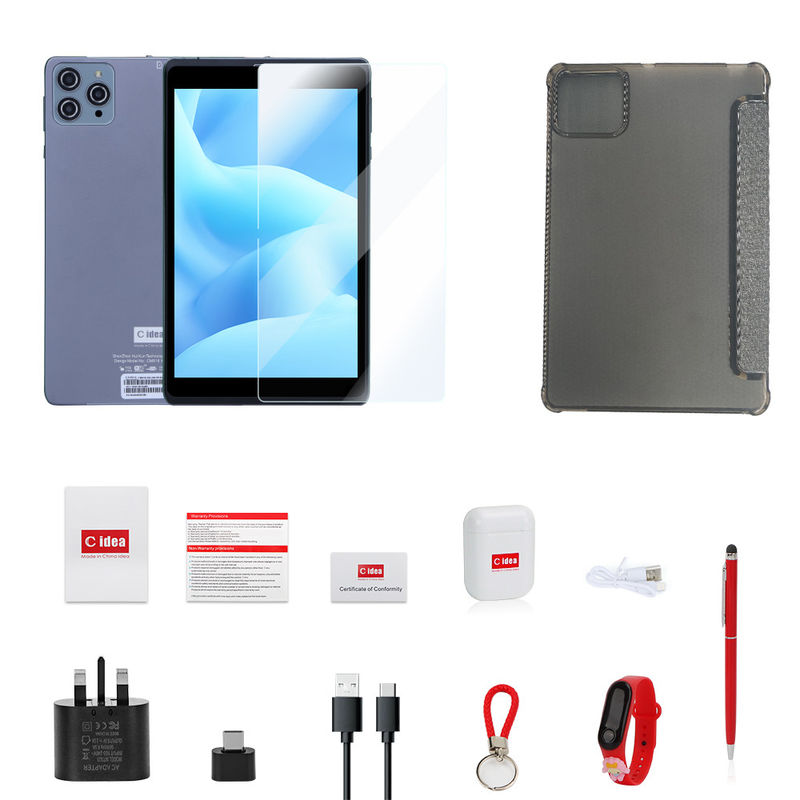 فكرة C جهاز كمبيوتر لوحي أندرويد كمبيوتر كمبيوتر مزدوج 8 بوصة 1280x800 IPS HD عرض أندرويد 12 لوحات للطلاب CM818 رمادية