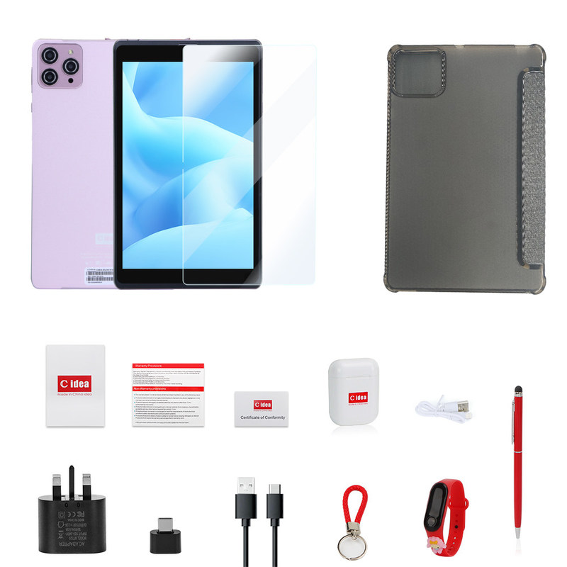 فكرة C 8 بوصة أندرويد 12 جهاز لوحي 8000mAh بطارية 5 + 8MP كاميرا 8GB ذاكرة الوصول العشوائي 512GB ROM للتعليم التعلم CM818-الورد