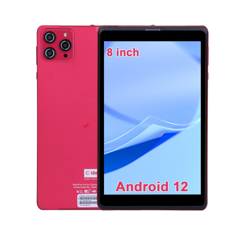 فكرة C 8 بوصة أندرويد 12 جهاز لوحي 8GB ذاكرة الوصول العشوائي 512GB ROM 8000mAh بطارية 5+8MP كاميرا للطالب مع دعم SIM CM818 أحمر