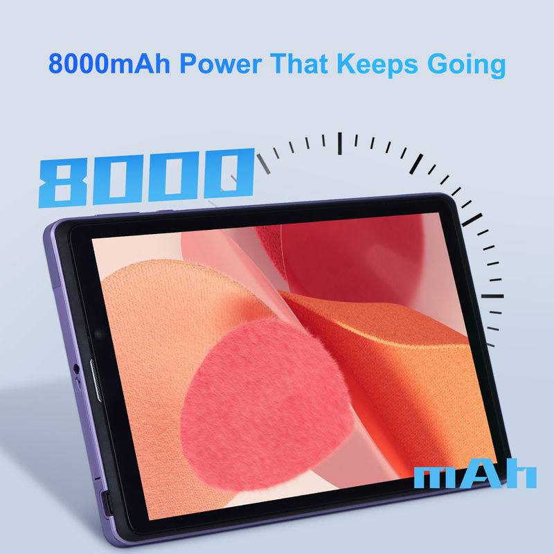C Idea المحمول 8 في جهاز كمبيوتر لوحي بنظام أندرويد 8GB RAM 512 GB Android 12 Tablet IPS HD Display Quad Core CM818-Purple