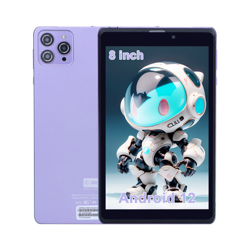 C Idea المحمول 8 في جهاز كمبيوتر لوحي بنظام أندرويد 8GB RAM 512 GB Android 12 Tablet IPS HD Display Quad Core CM818-Purple
