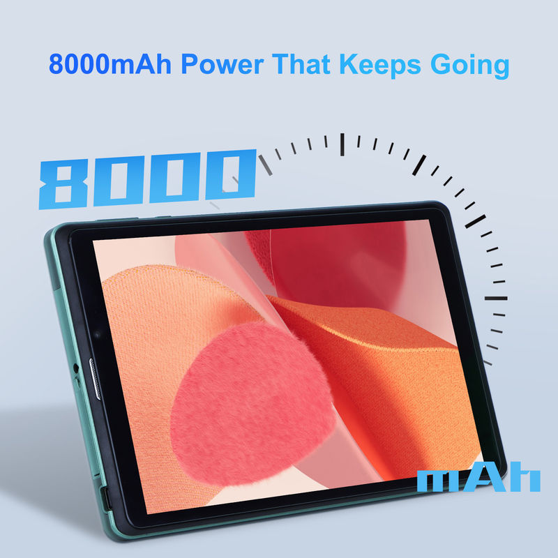 C idea جهاز كمبيوتر محمول 8 بوصة أندرويد Tablet PC مع أندرويد 12 Quad Core CPU 8GB RAM 512GB Storage IPS HD Display CM818-Green
