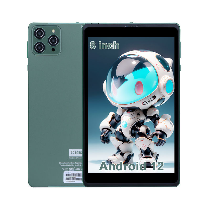 C idea جهاز كمبيوتر محمول 8 بوصة أندرويد Tablet PC مع أندرويد 12 Quad Core CPU 8GB RAM 512GB Storage IPS HD Display CM818-Green