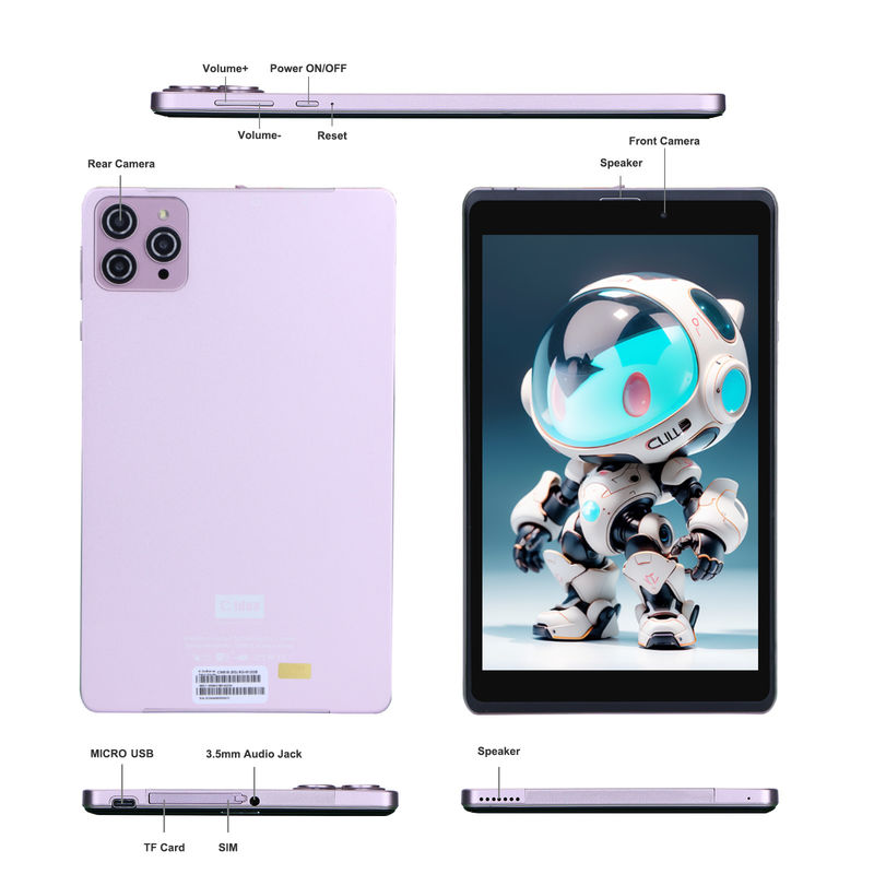 C Idea 8 بوصة أندرويد 12 Tablet 8000mAh بطارية 5MP + 8MP كاميرا 8GB RAM 512GB ROM للتعليم التعلم CM818- الوردي