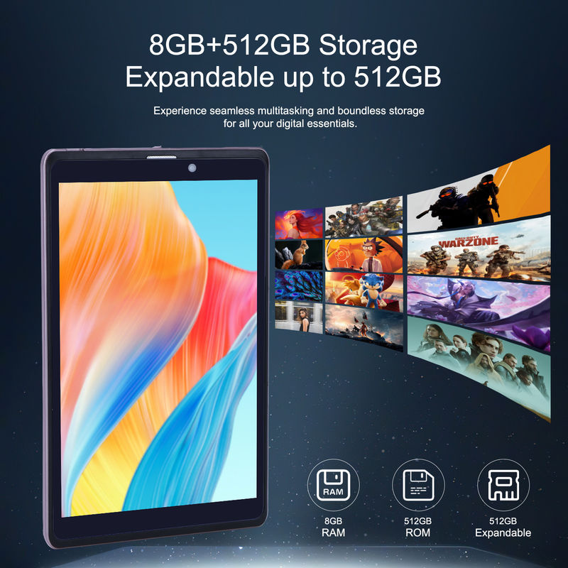C Idea 8 بوصة أندرويد 12 Tablet 8000mAh بطارية 5MP + 8MP كاميرا 8GB RAM 512GB ROM للتعليم التعلم CM818- الوردي