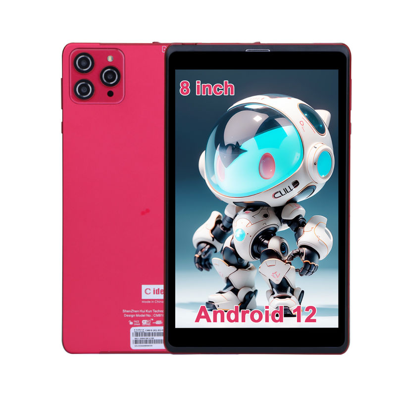 C idea 8 بوصة أندرويد 12 Tablet 8GB RAM 512GB ROM 8000mAh بطارية 5+8MP كاميرا للمراهقين مع دعم SIM CM818 أحمر