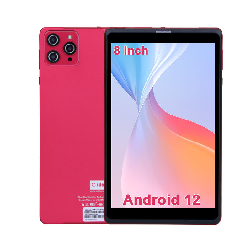 فكرة C 8 بوصة أندرويد 12 جهاز لوحي 8GB ذاكرة الوصول العشوائي 512GB ROM 8000mAh بطارية 5+8MP كاميرا للطالب مع دعم SIM CM818 أحمر