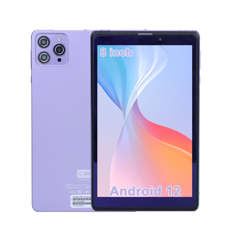 C Idea المحمول 8 في جهاز كمبيوتر لوحي بنظام أندرويد 8GB RAM 512 GB Android 12 Tablet IPS HD Display Quad Core CM818-Purple