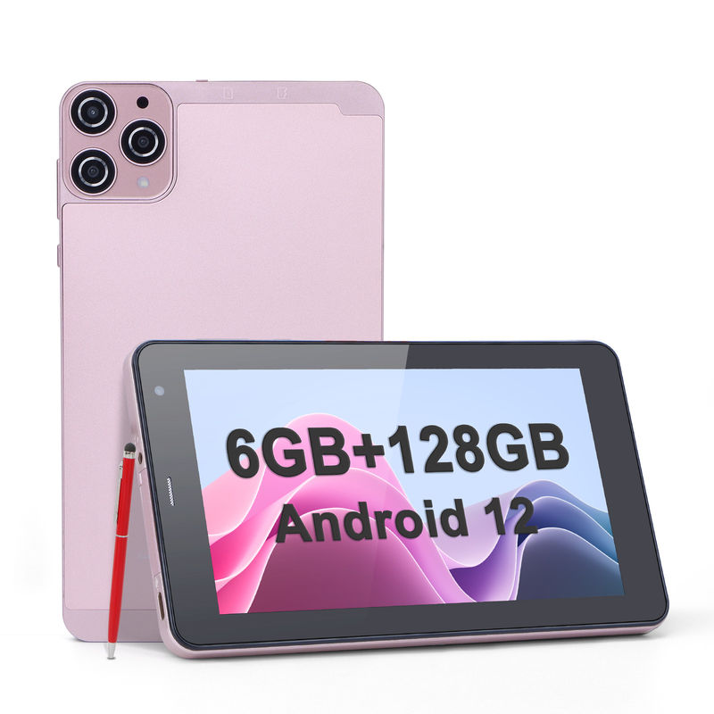 فكرة C 7 بوصة أندرويد أجهزة الكمبيوتر اللوحية الذكية 6+128GB رباعية النواة WiFi Tablet HD الشاشة اللمسية للمراهقين CM515 ((الزهري)