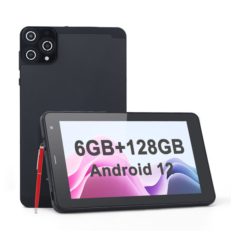 C Idea Android Tablets 6+128GB Quad Core 7 Inch Tablet PC للطلاب CM515 ((أسود)