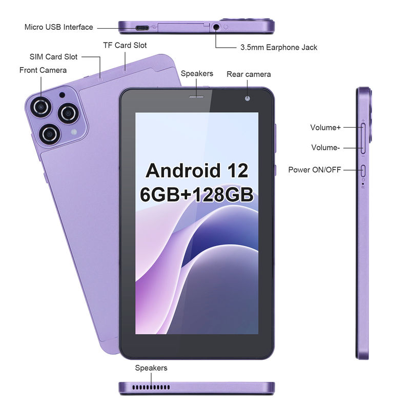 C Idea 7 بوصة Android Tablet 512GB رباعي النواة جهاز كمبيوتر لوحي ذكي للطلاب Cm515